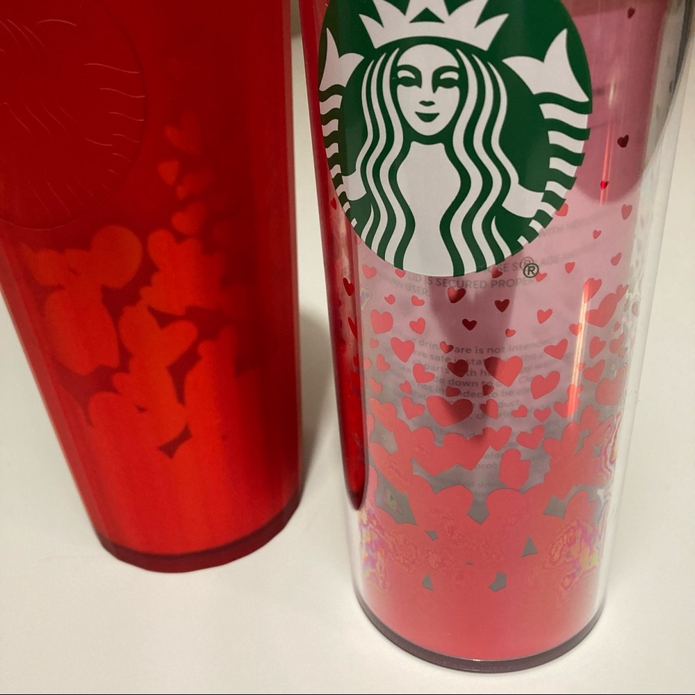 >FREE SHIPPING <RED Starbucks 2022 Valentine’s Day 16oz and 24oz tum…